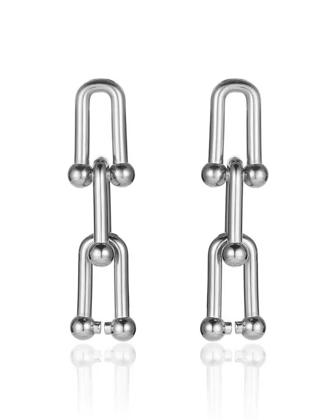 Plated Cable Drop Earrings