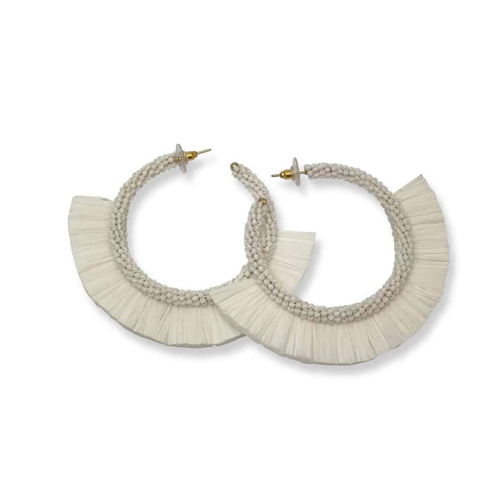 Fringe hoop online earrings