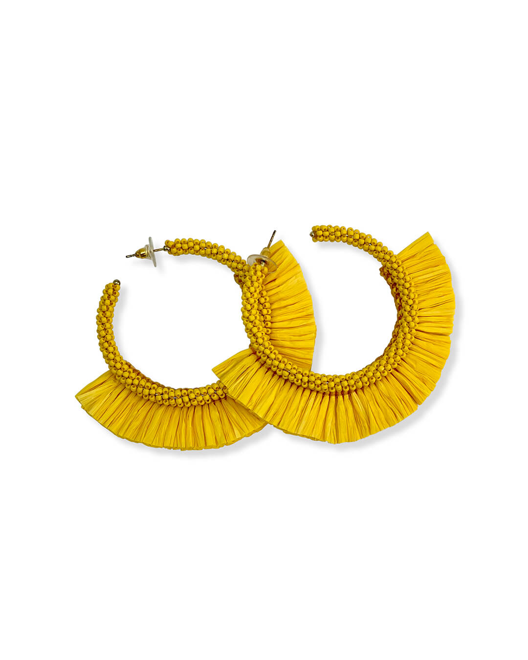 Rio Raffia Hoop Earrings