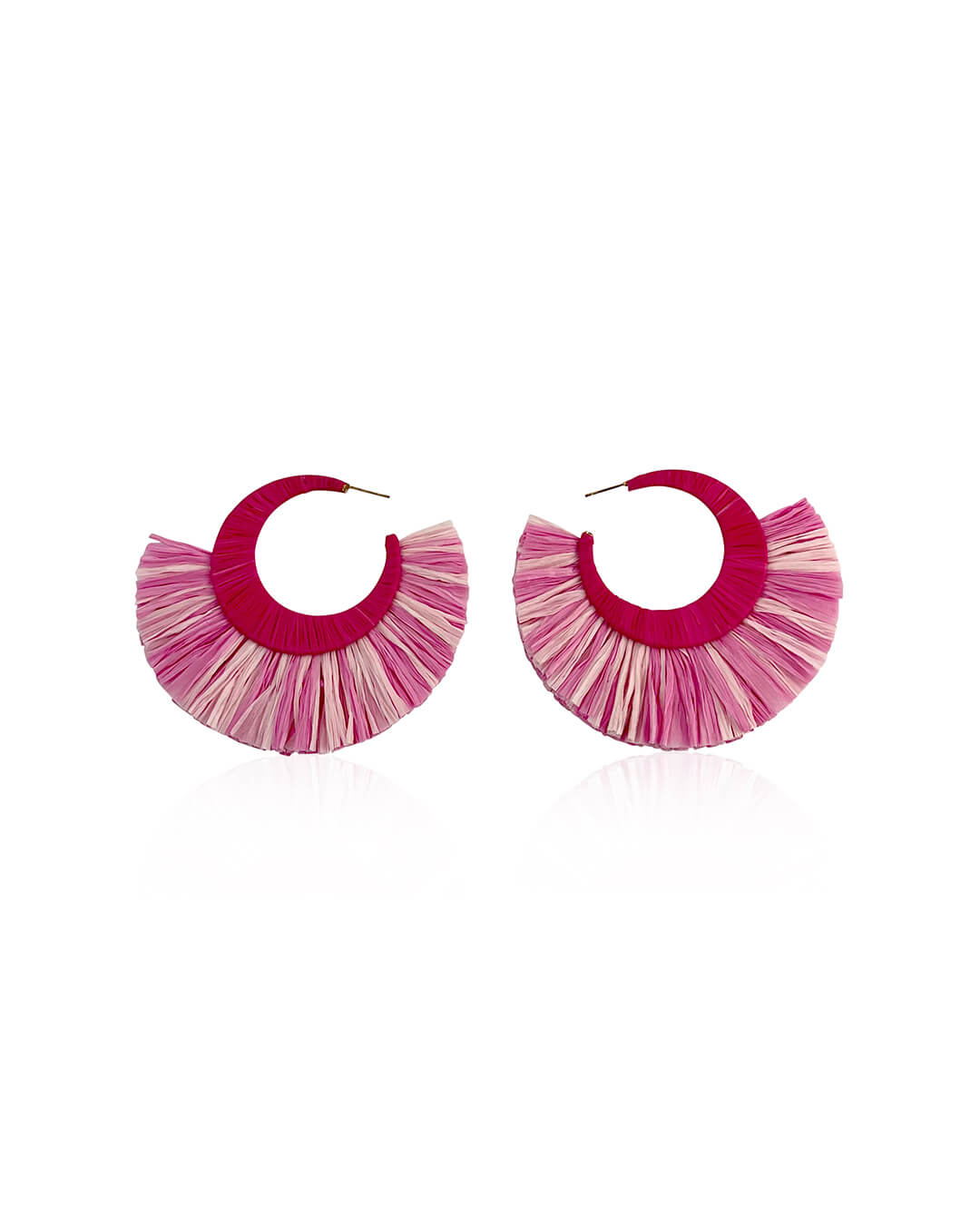 Rose Fringe Hoop Earrings