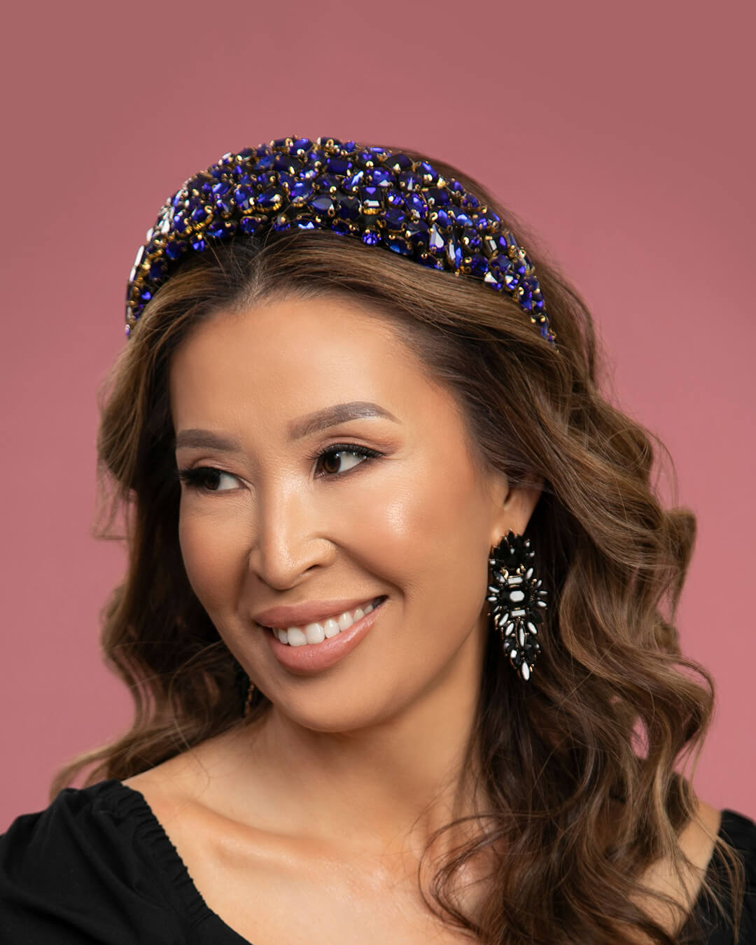 Royal Blue Rhinestone Headband