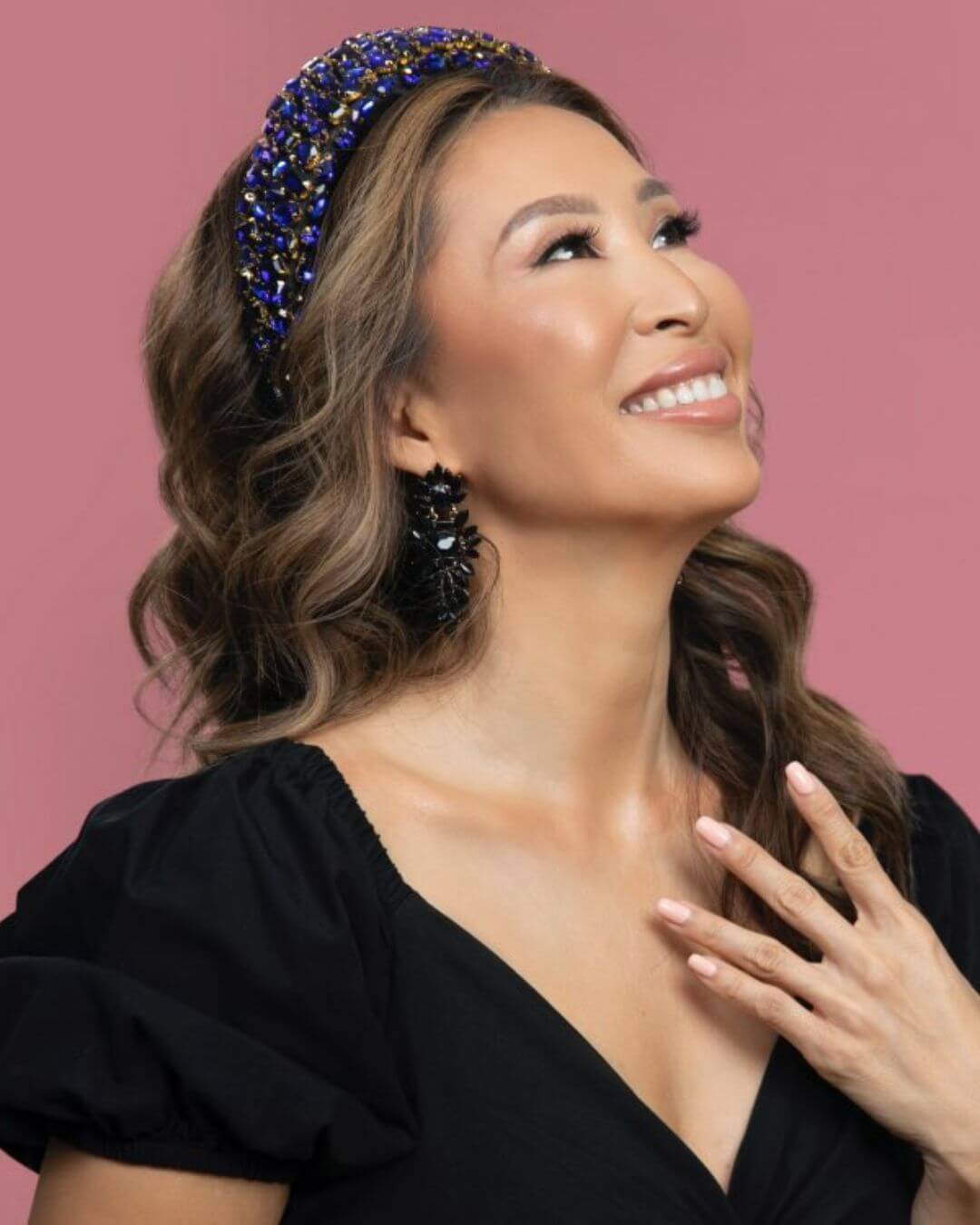 Royal Blue Rhinestone Headband
