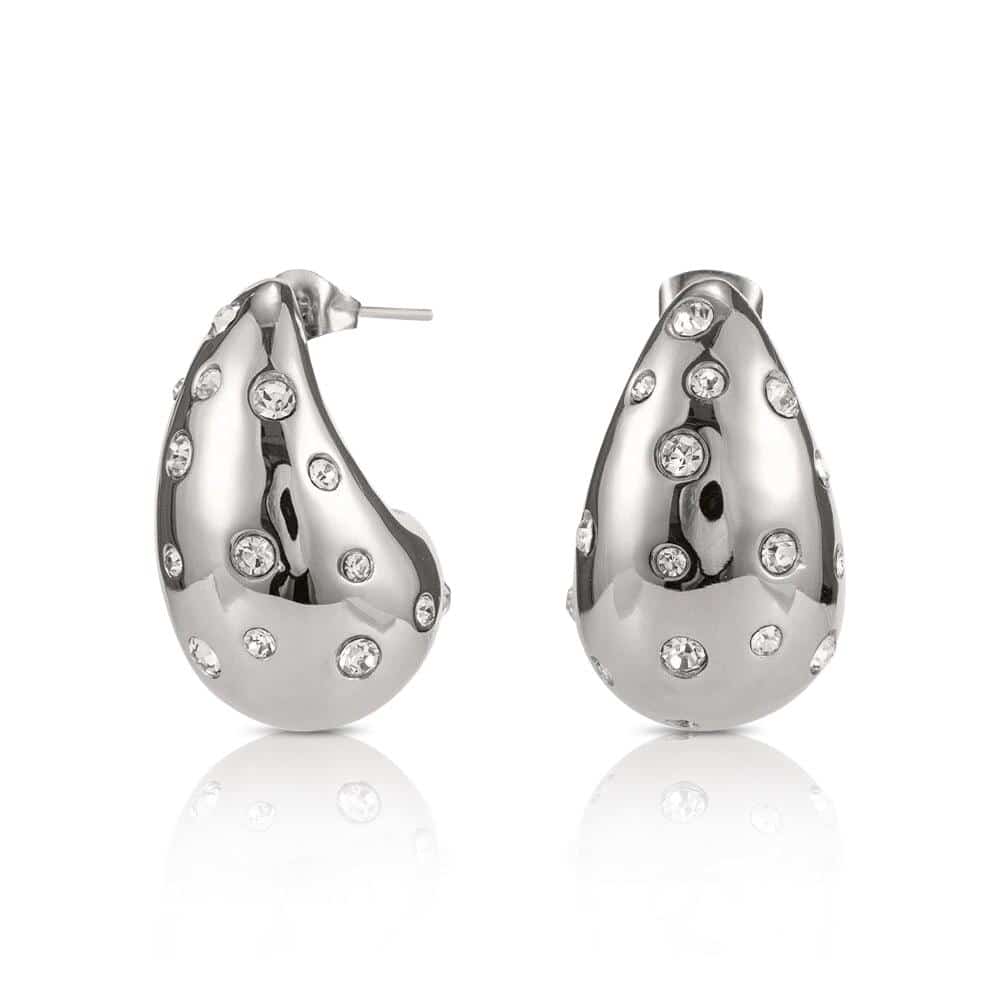 Sculptural Diamante Drop Earrings