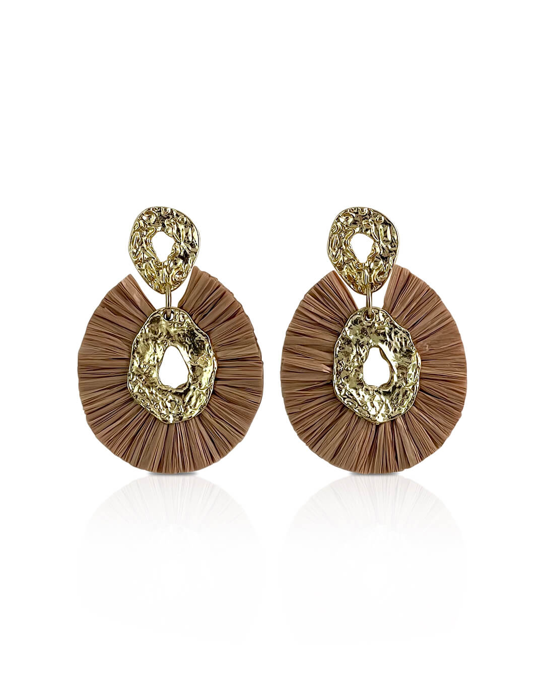 Sculptural Raffia Statement Earrings
