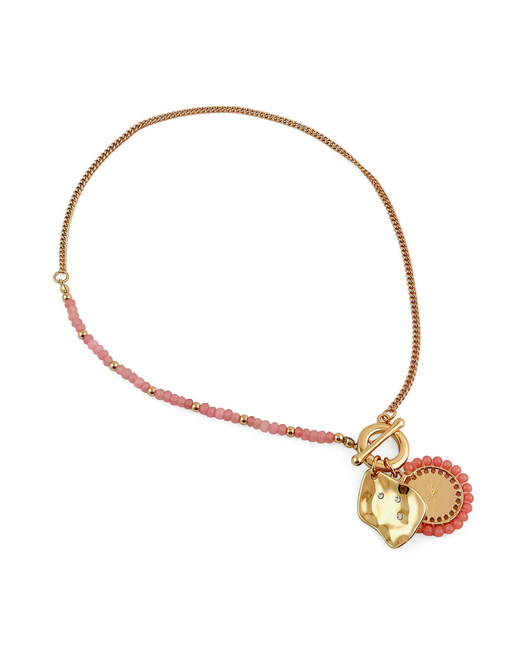 Stone Detail Half Stone Necklace