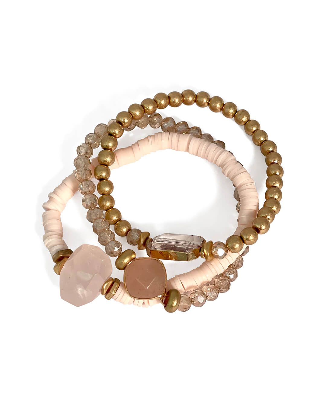 Stretch Layered Mixed Bead Bracelet