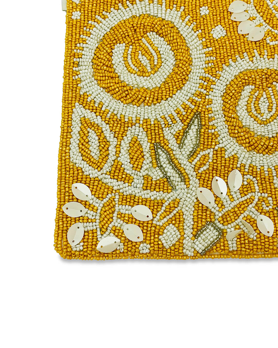 Sunshine Blooms Beaded Clutch