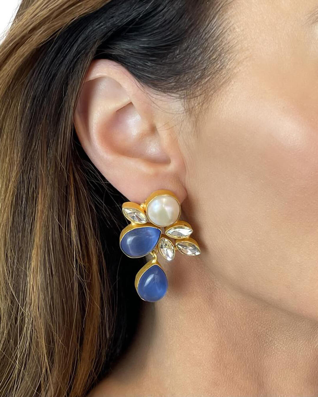 Triny Stone Drop Earrings