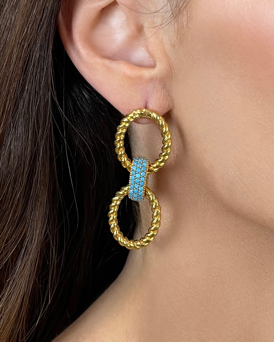 Twisted Cable Drop Earrings