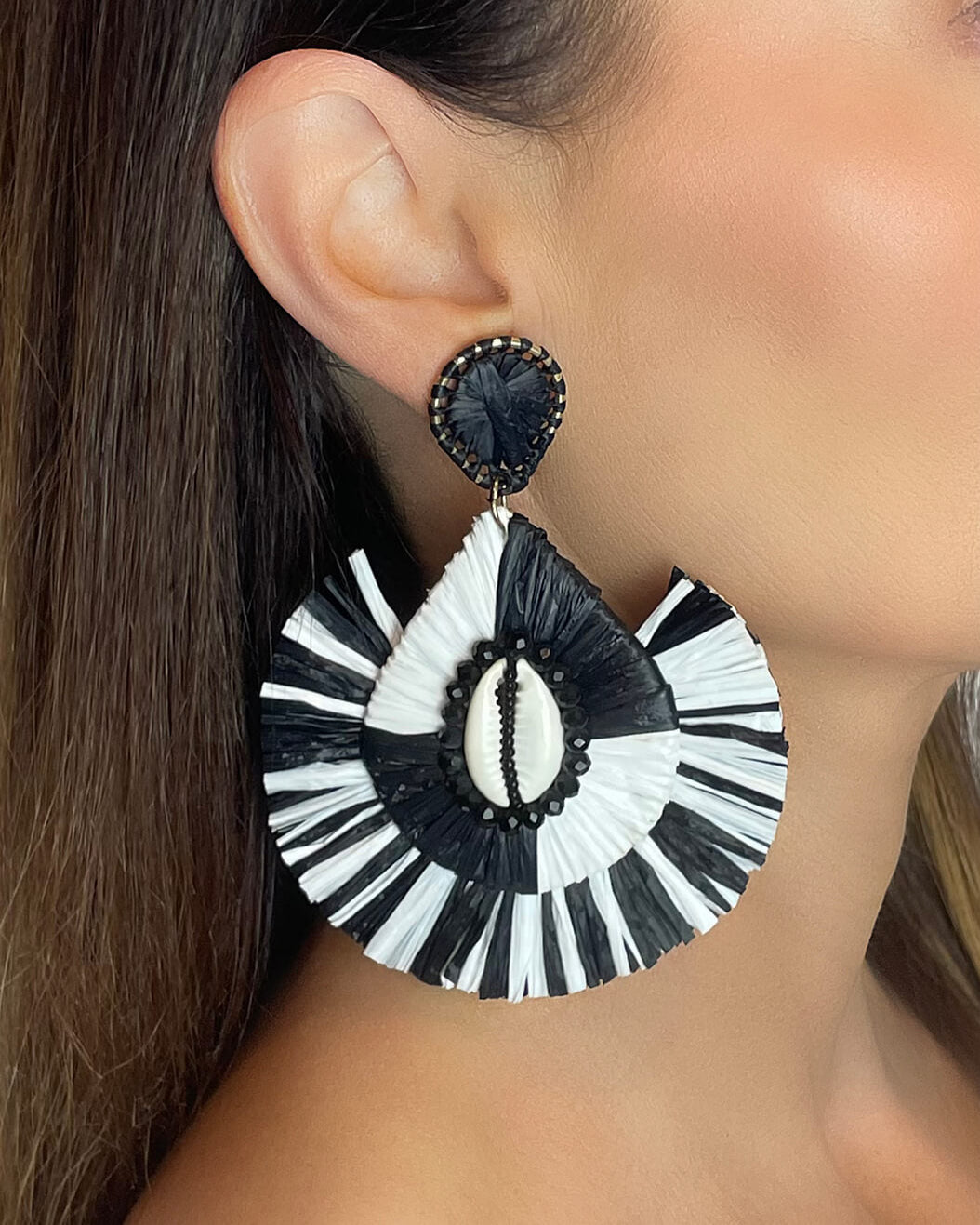 Ursula Raffia Statement Earrings