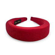Velvet Padded Headband Red