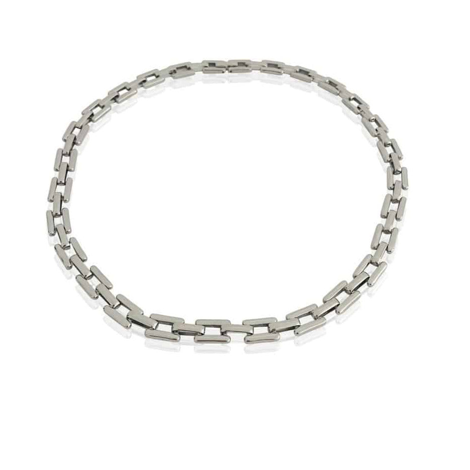 Silver PVD Plated Stainless Steel Boxy Short Chain