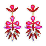 iridescent diamante drop earrings