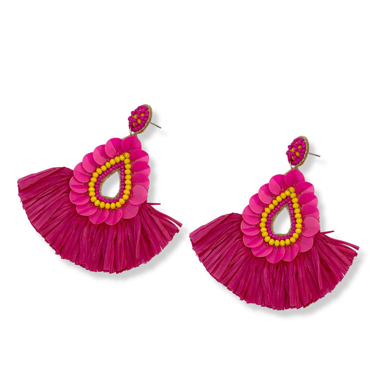 Aqua statement earrings store