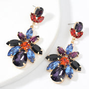 Multi Coloured Diamante and Rhinestone Statement Earrings