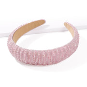 Varied Crystal Embellished Headband in pink